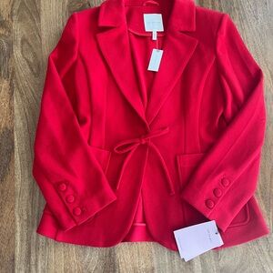 Anthropologie Avec Les Filles Red Blazer NWT